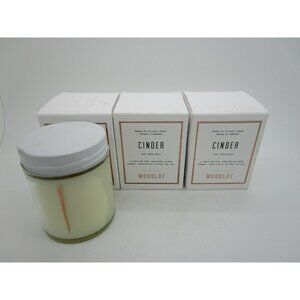 WOODLOT Cinder Jar Candle CINDER - Lot of 3 - 8 oz ea
